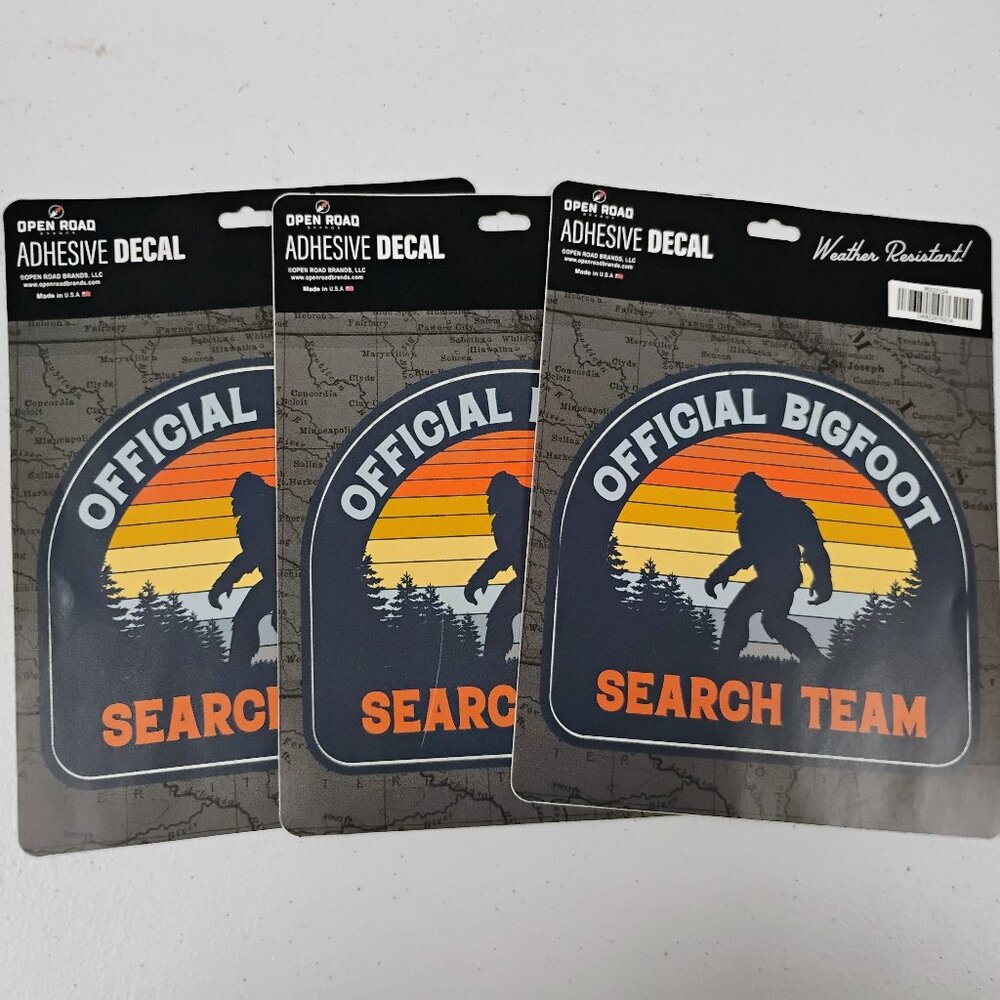Bigfoot Team Stickers Lot of 3 Sasquatch Team Laptop Back Window Car Truck Decal